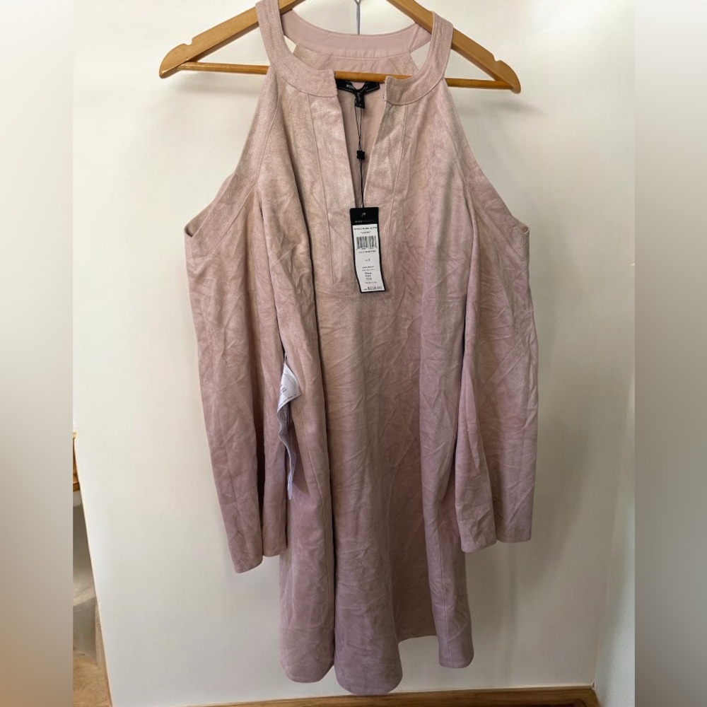 BCBGMaxAzria Blush Long Sleeve Cold Shoulder Dress